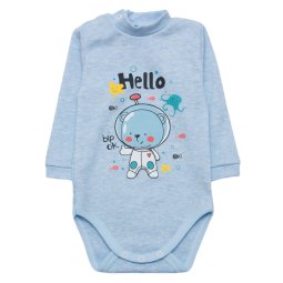 Боді-гольф для хлопчика (утеплений) Модель 6237-822 Блакитний Ведмедик-космонавт 