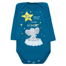 Боди для мальчика Модель 6220-082 Темно-бирюзовый Слоник