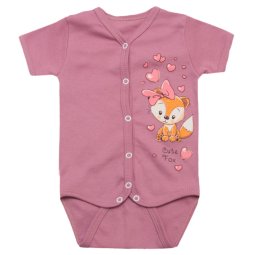Боди для девочки Модель 6140-082 Пыльная Роза Лисичка