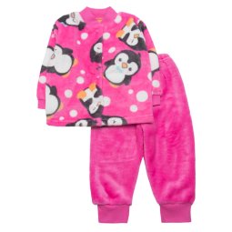 Комплект для девочки Модель 6275-573 Розовый Пингвины
