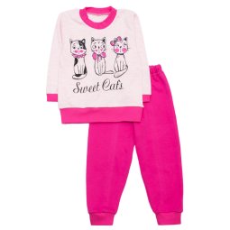 Пижама для девочки Модель 349-082 Розовый Кошка