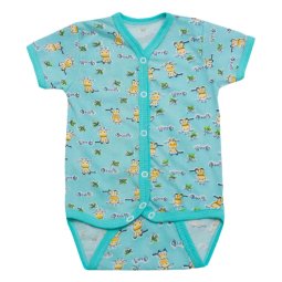 Боди детский Модель 615-023 Мятный Жирафы