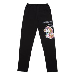 Лосини для дівчинки Модель 2313-452 Чорний Єдиноріг