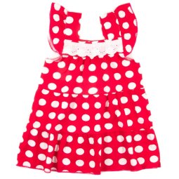 Сарафан для девочки Модель П-0534-253 Малиновый Горошек
