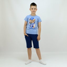 Комплект для хлопчика Модель 2317-452 Блакитний Ведмедик 