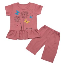 Комплект для девочки Модель 2292-792 Терракотовый Бабочки