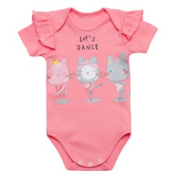 Боді для дівчинки Модель 6256-792 Світло-рожевий Котики 