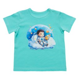 Футболка для мальчика Модель 2321-452 Мятный Космос