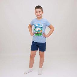 Комплект для хлопчика Модель 2210-452 Блакитний Майнкрафт 