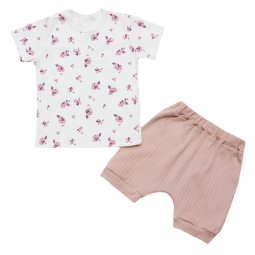 Костюм для дівчинки Модель 2324-793 Молочний Квіточки 