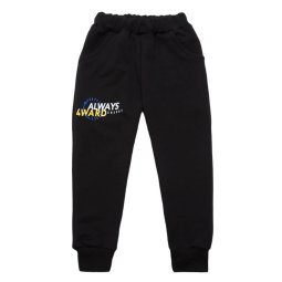 Штани спортивні дитячі Джогери двонитка 4258-362 Чорний 4WARD