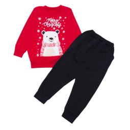 Комплект дитячий начіс 4273-042 Червоний Ведмедик