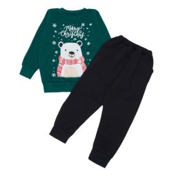 Комплект дитячий начіс 4273-042 Зелений Ведмедик 