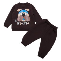 Костюм для мальчика трехнитка начес 7225-352 Шоколад Puppy