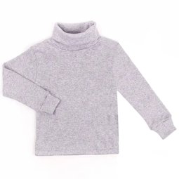 Водолазка дитяча рубчик начіс П-1041-182 Сірий меланж