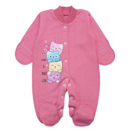 ﻿Чоловічок для дівчинки начіс 7144-042 Рожевий Котики 