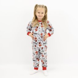 Піжама дитяча начіс 369-033 Сірий Happy Joy