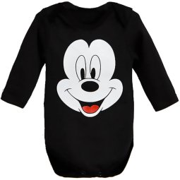 Боди детский начес Б-110062-042 Чёрный Микки