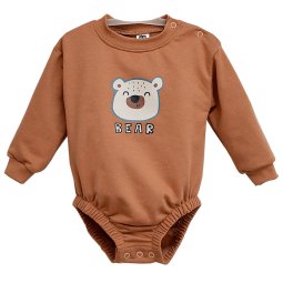 Боди детский начес Б-110694-042 Капучино Мишка