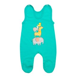 Повзунки дитячі кулір 6176-022 М'ятний Звірята