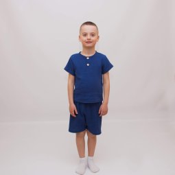 Комплект для хлопчика муслін 2330-862 Синій 