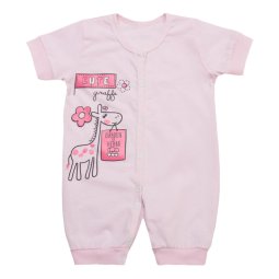 Песочник для девочки кулир 7186-022 Светло-розовый Жираф