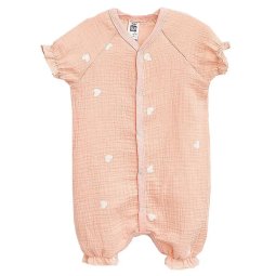 Пісочник для дівчинки муслін Б-110476 Персиковий Сердечки 