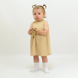 Сарафан для девочки интерлок жаккард 5240-892 Бежевый