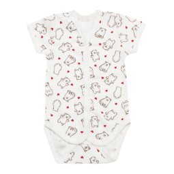 Боді дитячий інтерлок рапорт 615-793 Молочний Ведмедики
