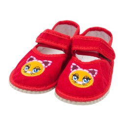 Тапочки для девочки 20210005 Красный Кошечка