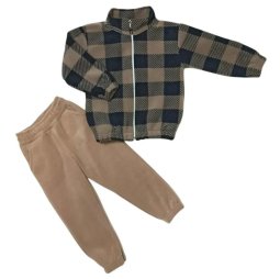 Костюм дитячий фліс П-13103-524 Коричневий