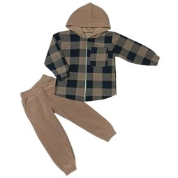 Костюм дитячий фліс П-13102-524 Коричневий 