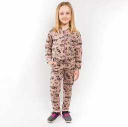 Спортивний костюм для дівчинки двонитка П-1346-363 Коричневий 
