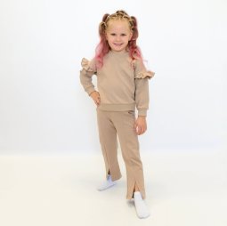 Костюм для девочки двухнитка 4319-362 Бежевый