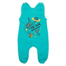 Ползунки для мальчика начес 6176-042 Мятный Ти мій космос уценка (пятно)