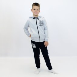 Спортивный костюм детский двухнитка 4286-362 Светло-серый LA
