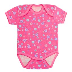 Боди для девочки рибана ЛБ-022-093 Розовый цветочки