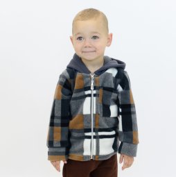 Сорочка на блискавці дитяча фліс 4302-524 Коричневий 