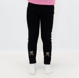 Лосини на меху для девочки А640-1 Черный