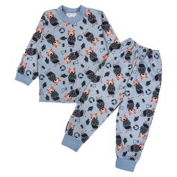 Пижама для мальчика начес 369-033 Серый Мишки