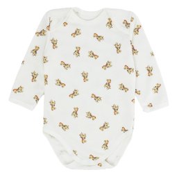 Боді дитячий начіс 6250-033 Молочний Зебри 