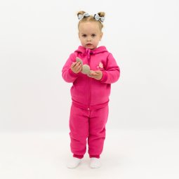 Костюм для девочки трехнитка начес 7228-352 Темно-розовый Котик