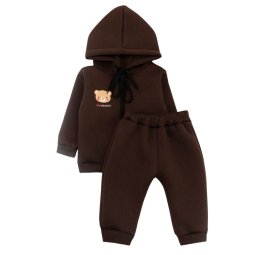 Костюм дитячий тринитка начіс 7228-352 Коричневий Ведмедик уцінка (брак полотна)