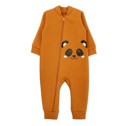 Комбінезон дитячий тринитка начіс 7259-352 Гірчичний Панда уцінка (пляма)