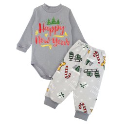 Костюм детский начес 6272-042 Серый Елочки