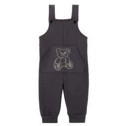 Комбинезон для мальчика трехнитка начес 7204-352 Темно-серый Мишка