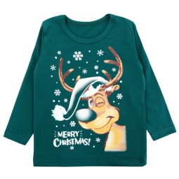 Реглан дитячий стрейч-кулір 4192-452 Смарагдовий Олень