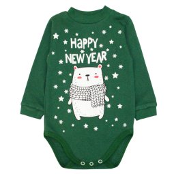 Боді дитячий начіс 6237-042 Зелений Ведмедик
