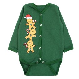 Боді дитячий начіс 6139-042 Зелений Печиво 