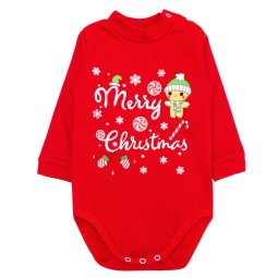 Боді дитячий начіс 6237-042 Червоний Печиво